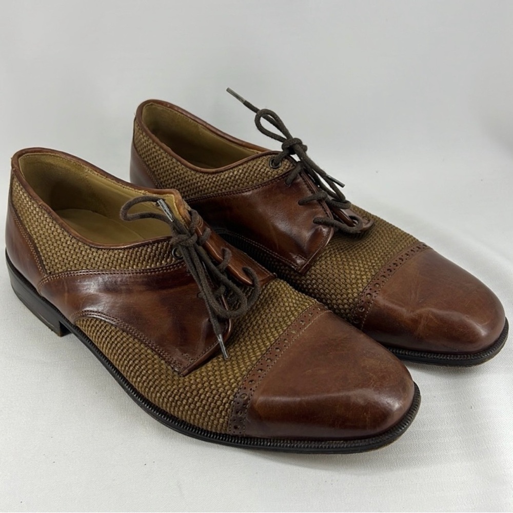 Johnston & Murphy Two-Tone Brown Oxfords